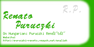 renato puruczki business card